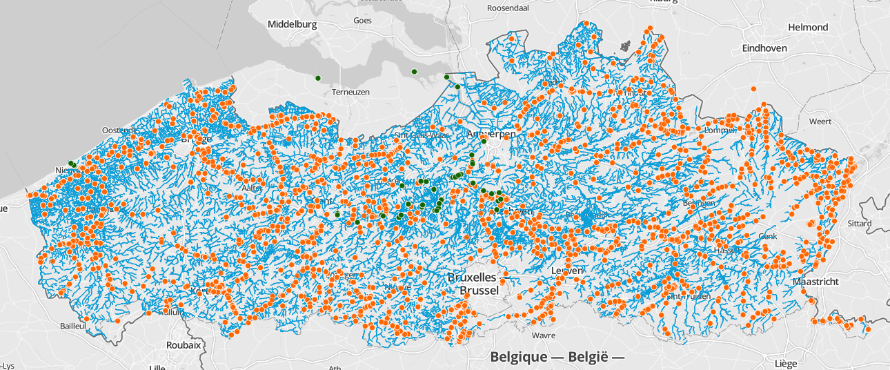 Map of VIS sampling locations